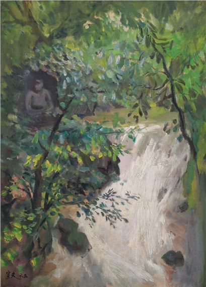 FEILAI MOUNTAIN IN LINGYIN TEMPLE by Qin Xuanfu, 1963