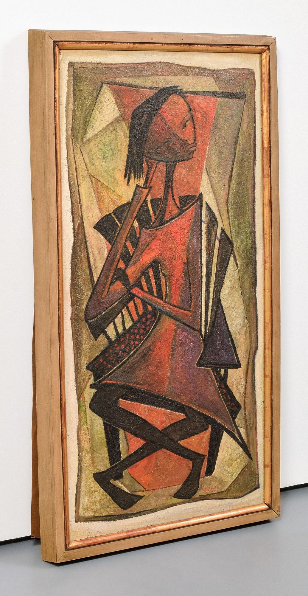 Artwork by Ángel Botello, Mujer Sentada #18, Made of oil on panel