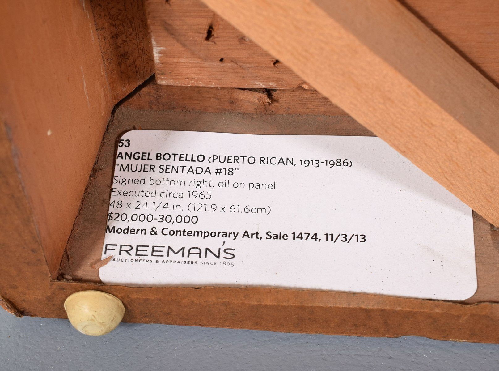 Artwork by Ángel Botello, Mujer Sentada #18, Made of oil on panel