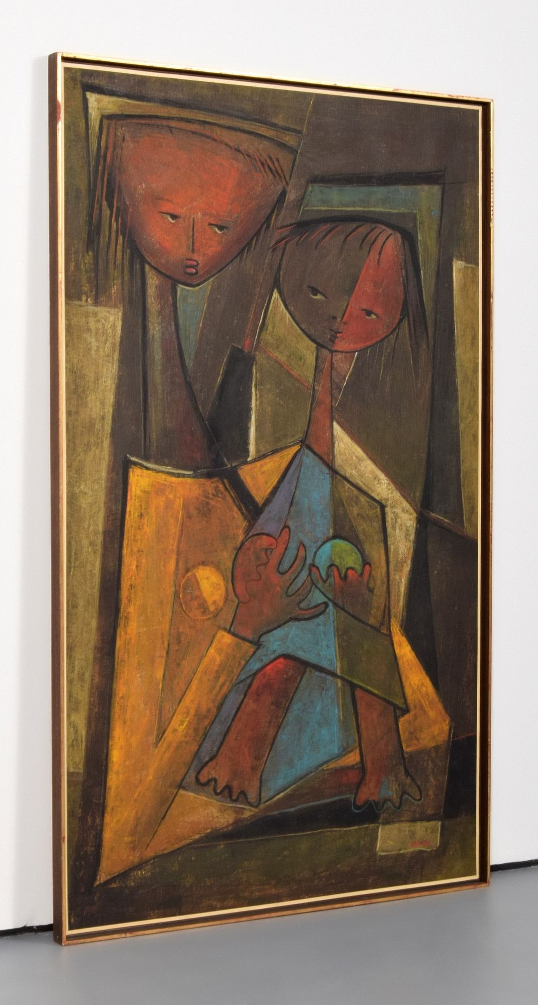 Artwork by Ángel Botello, Mother and Child, Made of oil on panel