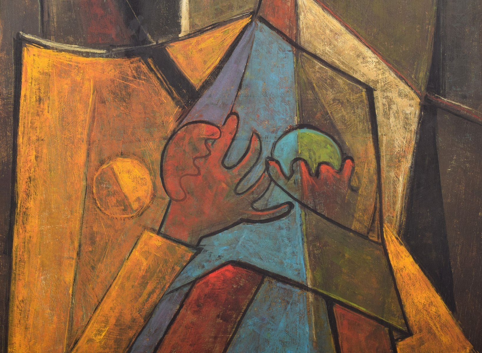 Artwork by Ángel Botello, Mother and Child, Made of oil on panel