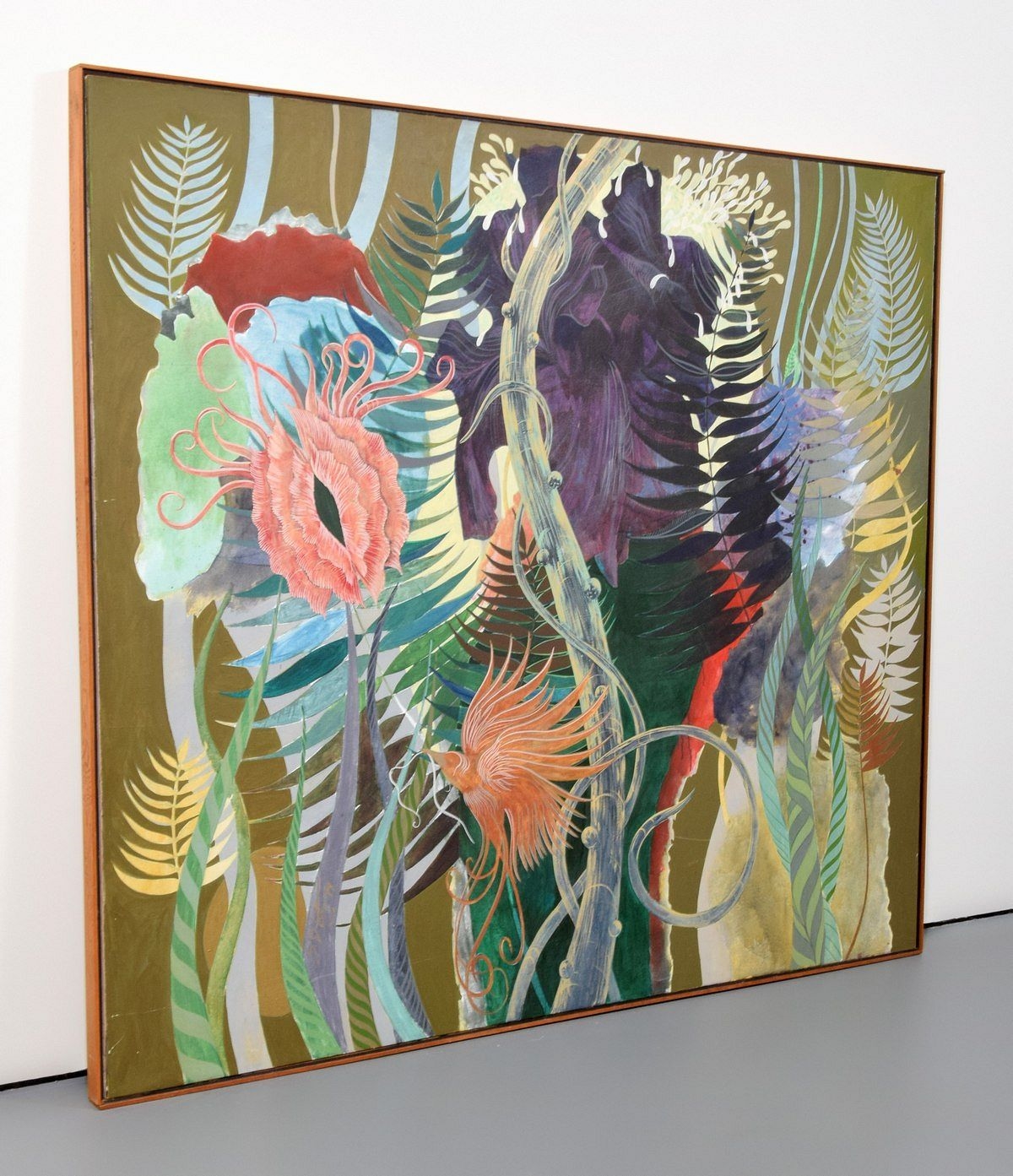 Artwork by Steve Lotz, Black Iris., Made of mixed media on canvas