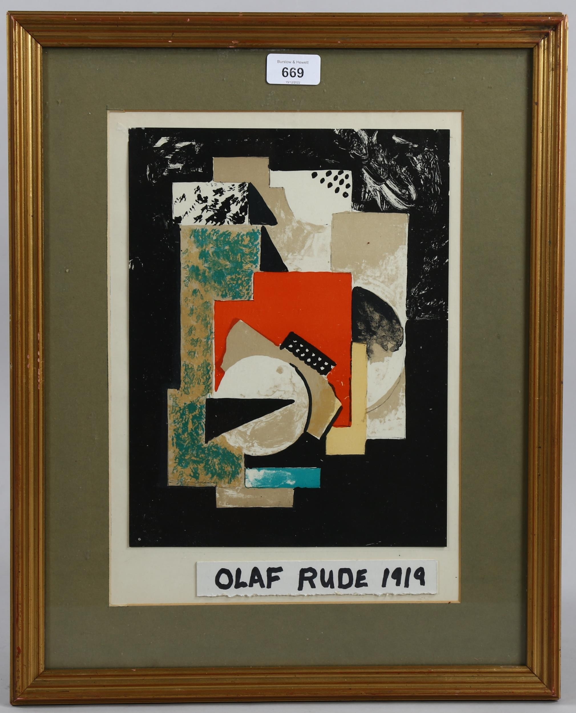 Ikke vigtigt skak Bonus Olaf Rude | Composition (Circa 1920) | MutualArt