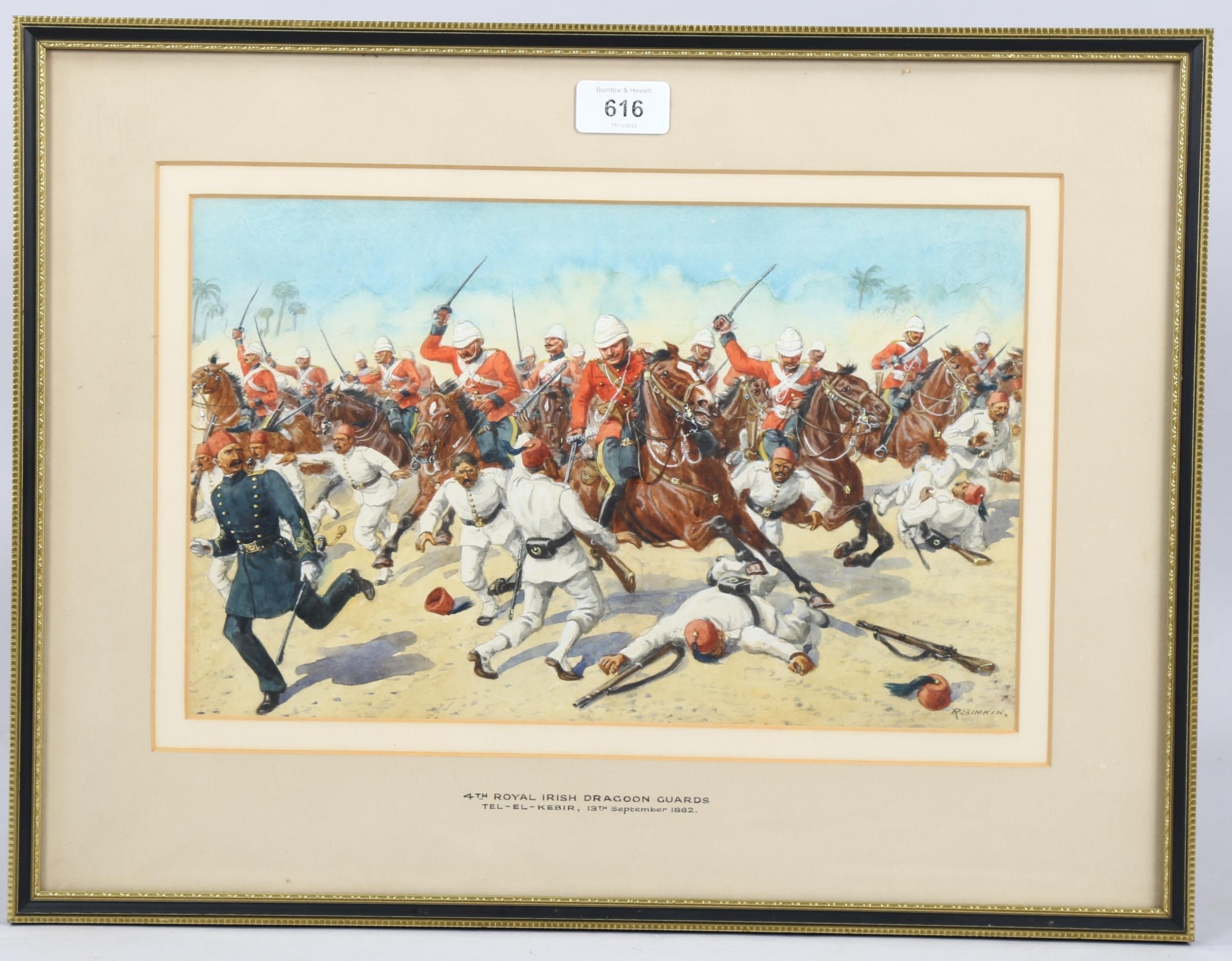 Richard Simkin | The 4th Royal Irish Dragoon Guards, Tel-El-Kebir (1882 ...