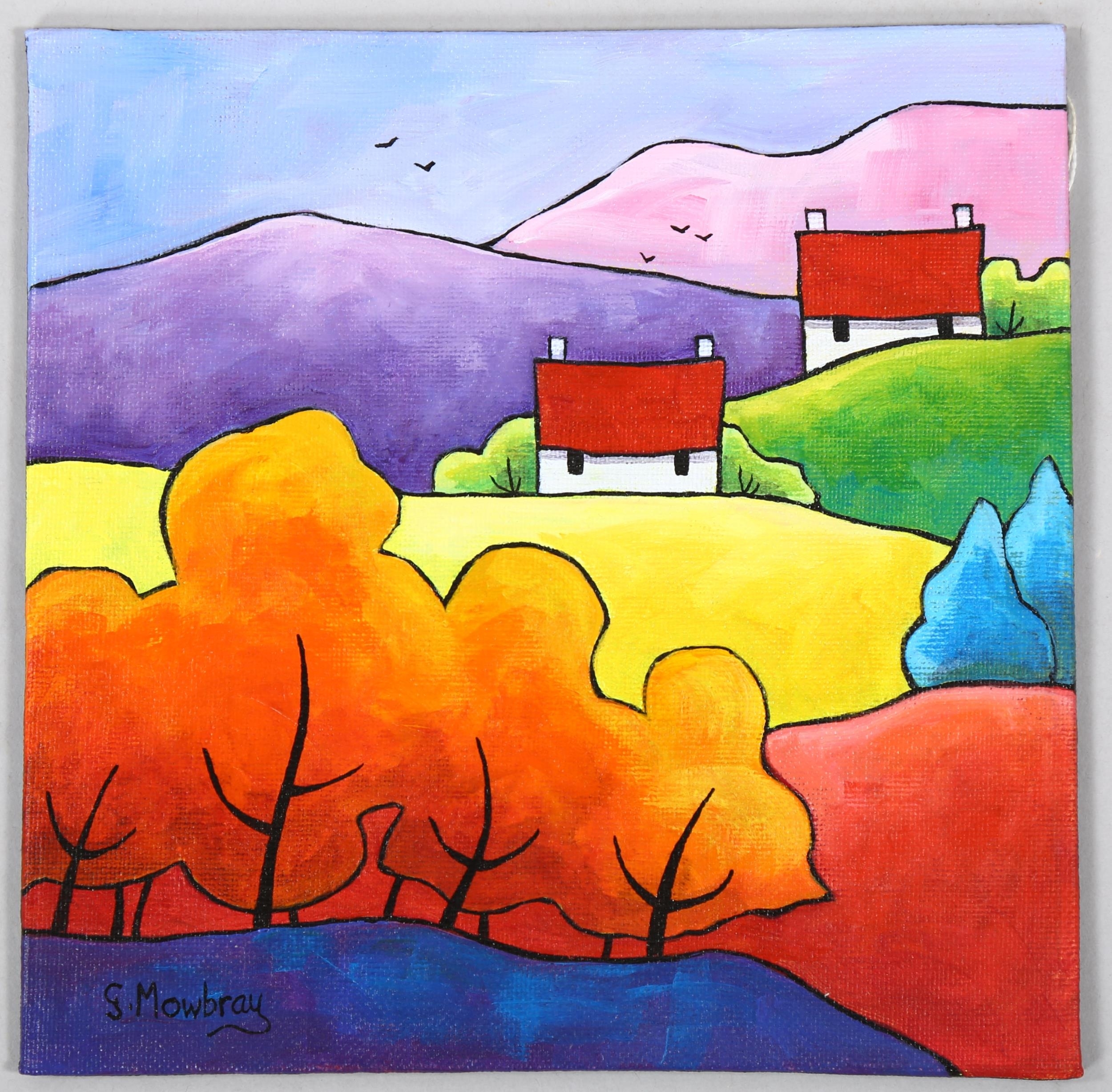 Artwork by Gillian Mowbray, Summer's end, Made of acrylic on board