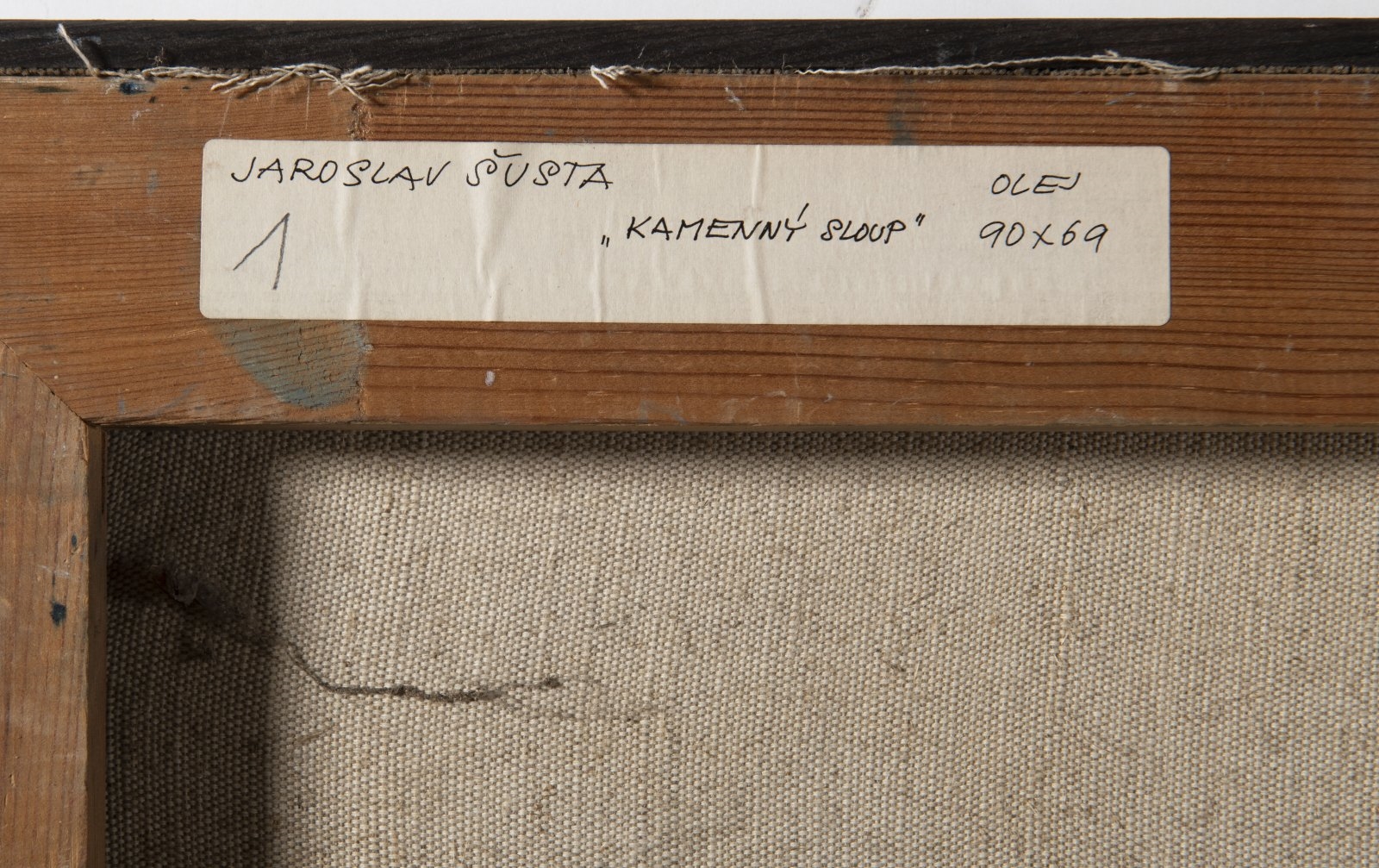 Artwork by Jaroslav Šusta, STONE COLUMN, Made of Oil on canvas