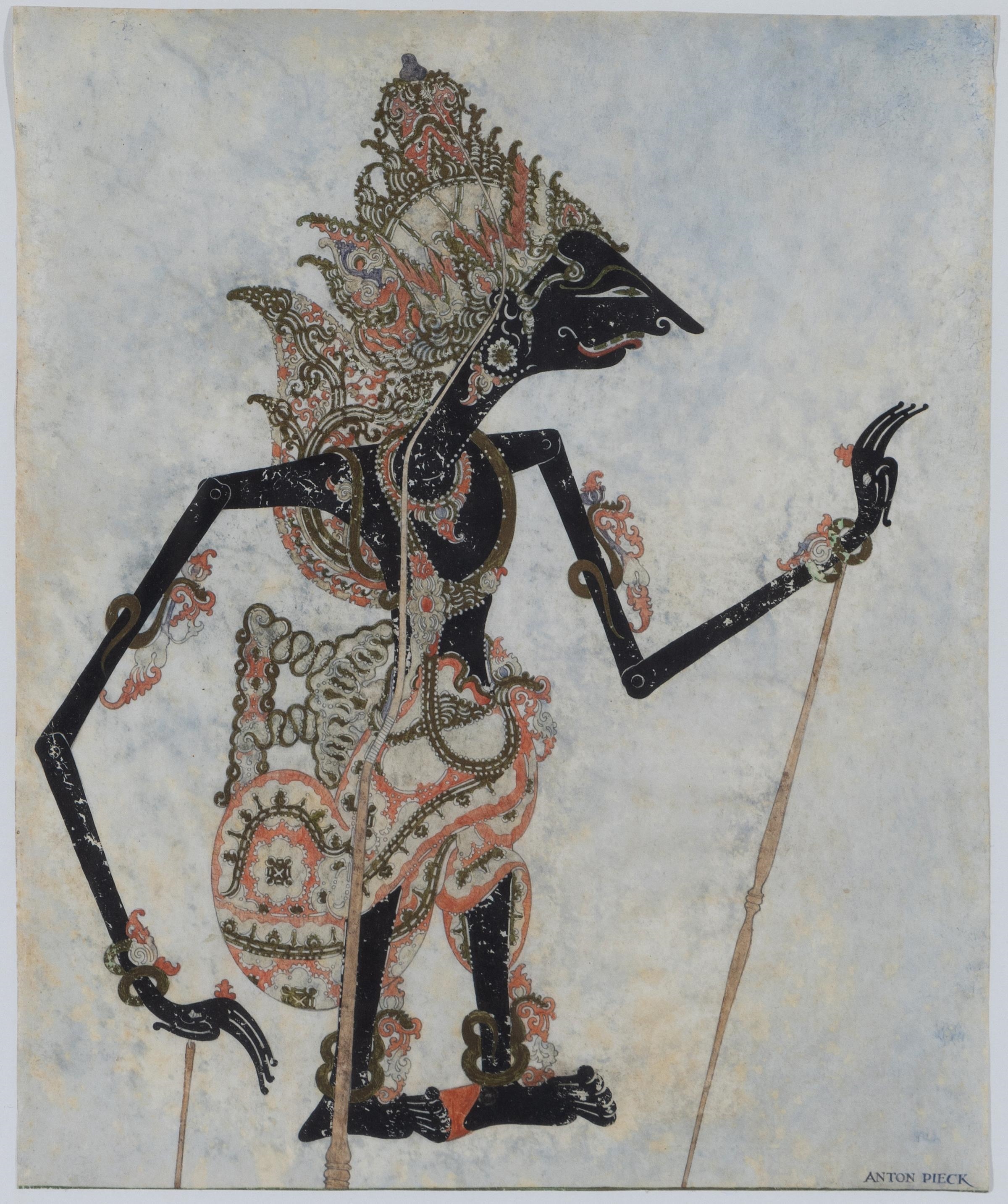 A wayang puppet, depicting Kresna by Anton Franciscus‏ Pieck
