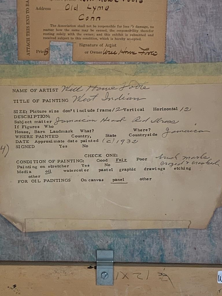 Artwork by Will Howe Foote, West Indian, Made of oil on panel