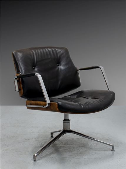 Fauteuil De Bureau Castle En Tissu Gris - Chaise - Fauteuil bureau