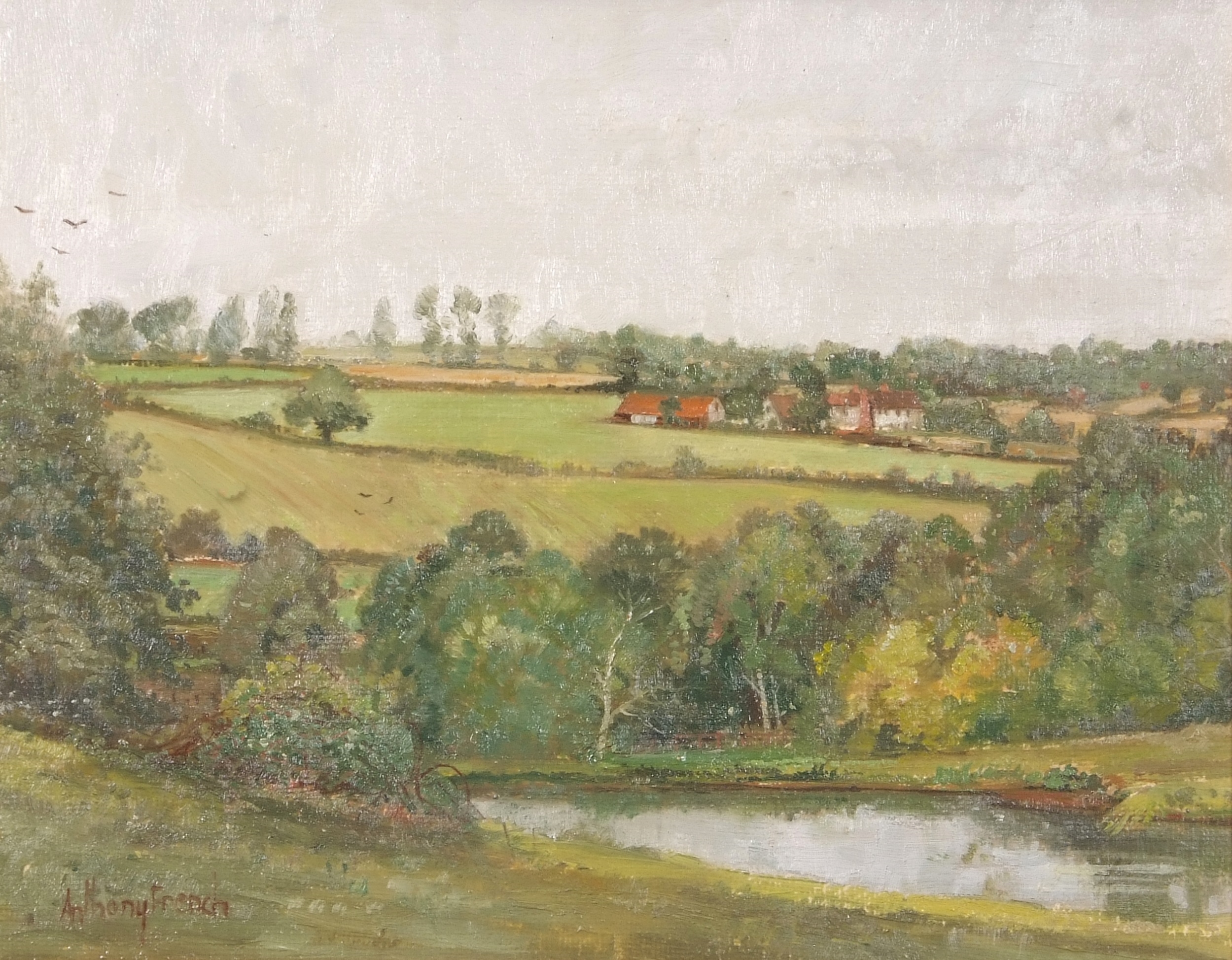Artwork by Anthony French, Landscape, Made of oil on board