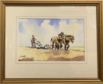 ploughing with Shire horses - Maurice J. Bush