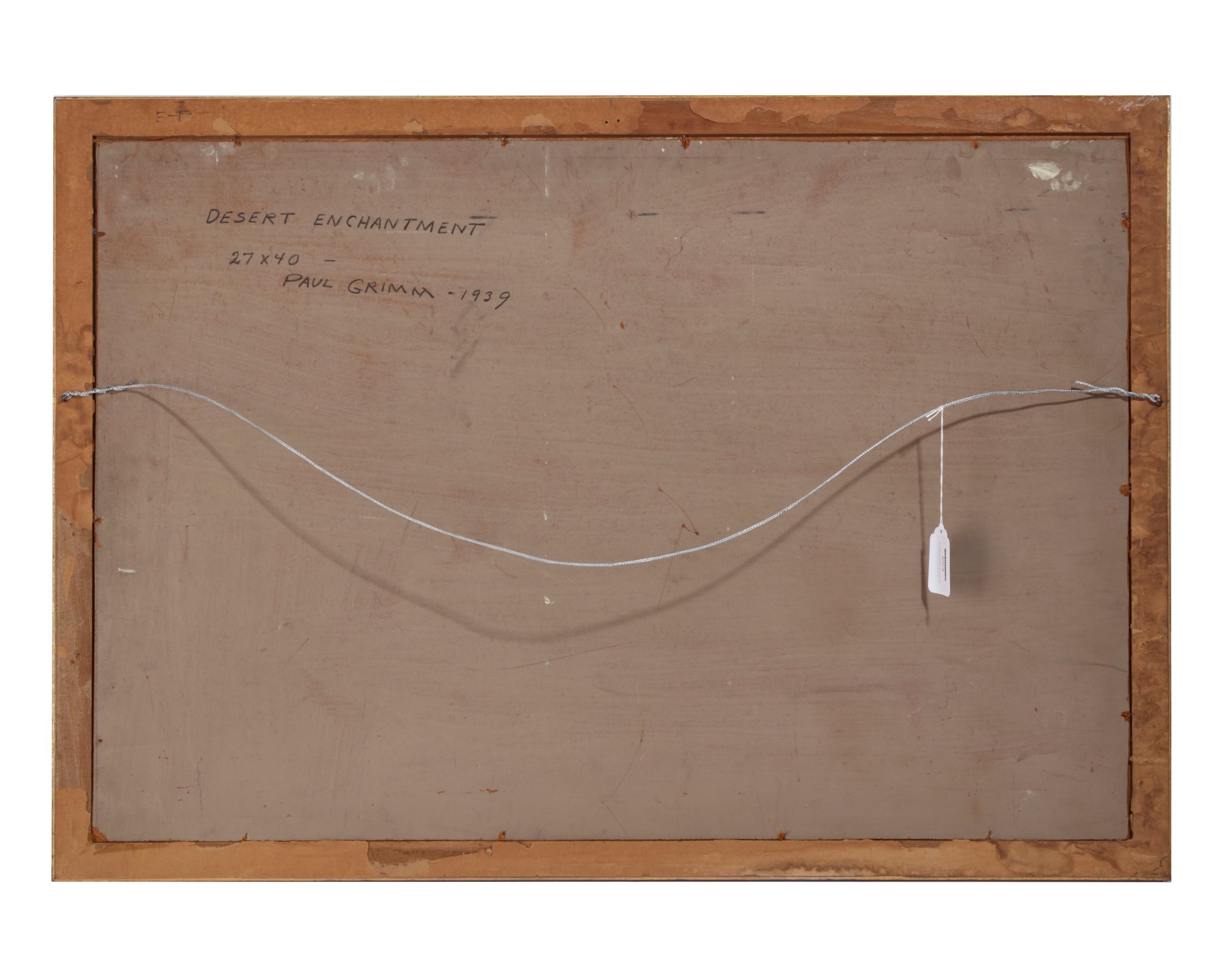 Artwork by Paul Grimm, Desert enchantment, 1939, Made of oil on canvas