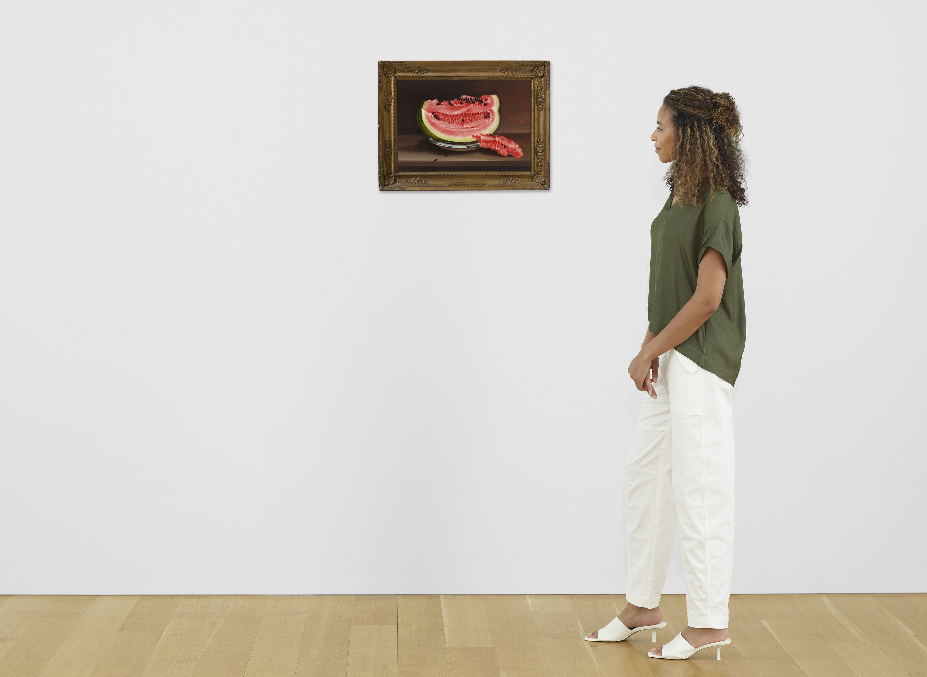 Artwork by Sarah Miriam Peale, Watermelon, Made of oil on panel