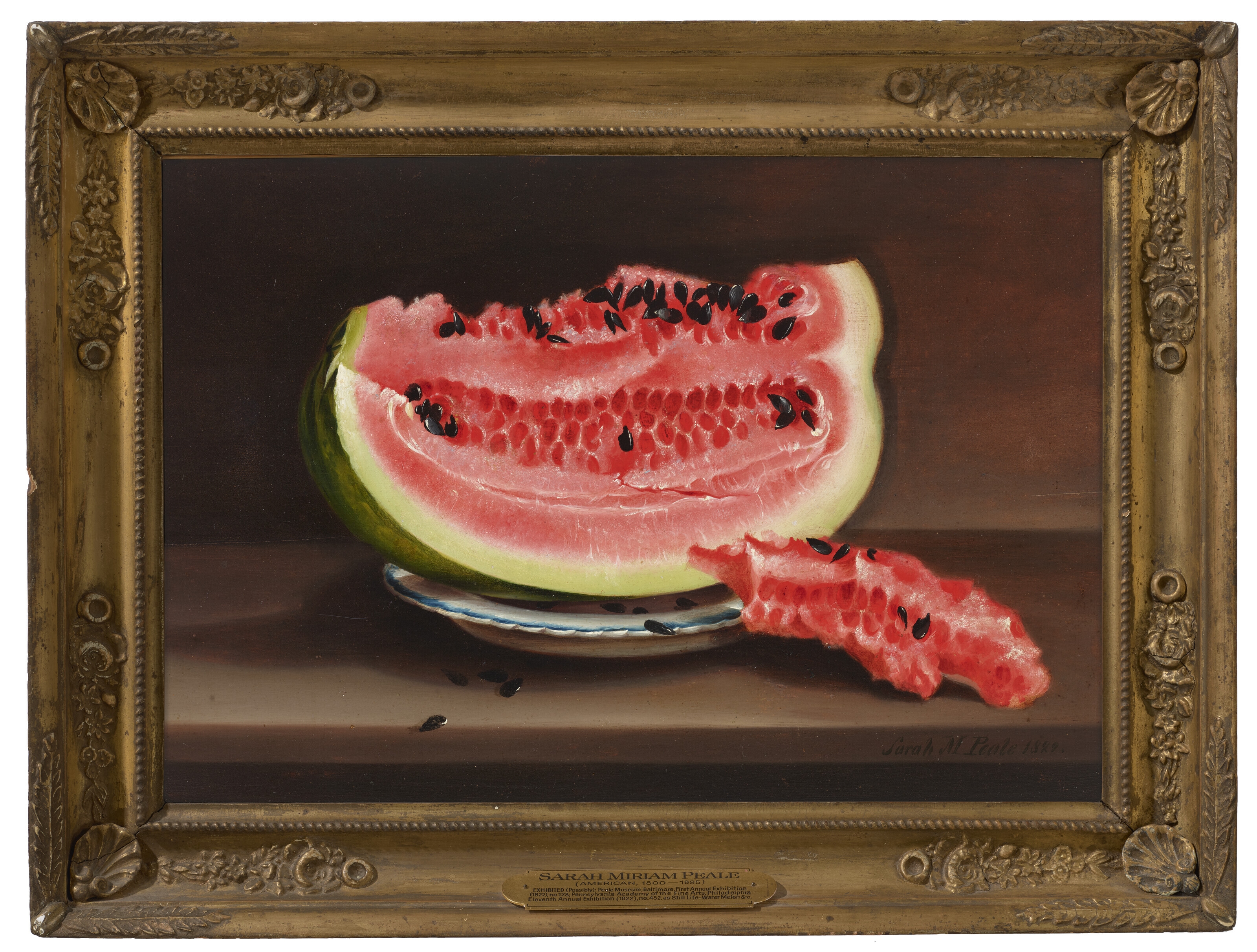 Artwork by Sarah Miriam Peale, Watermelon, Made of oil on panel