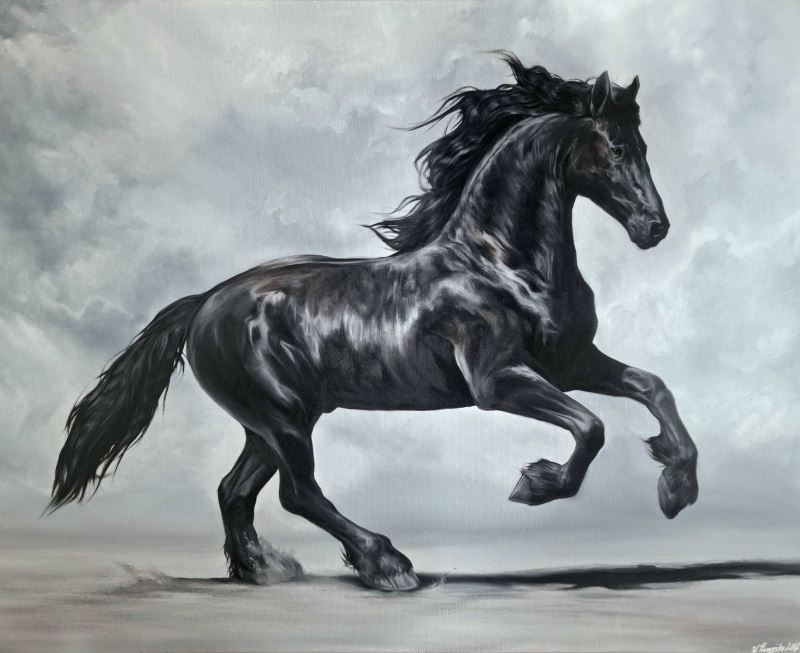 Artwork by Weronika Formejster, Black desert, Made of Oil, Canvas,