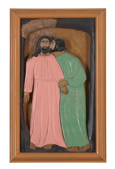 Judas Kissing Jesus - Elijah Pierce