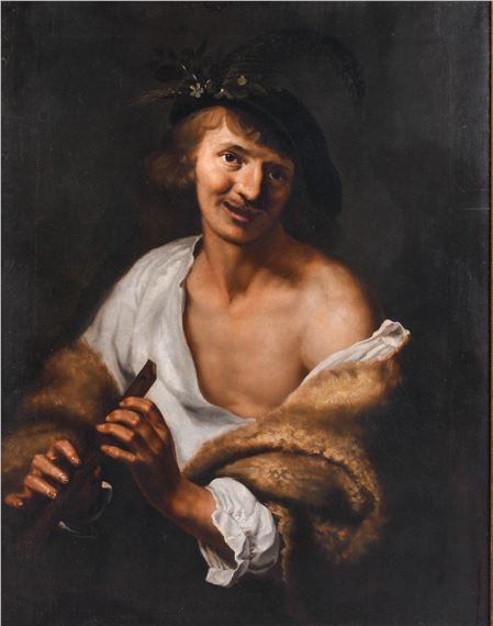 A SHEPHERD WITH A PIPE by Paulus Moreelse, John Woodhouse Audubon, 1812
