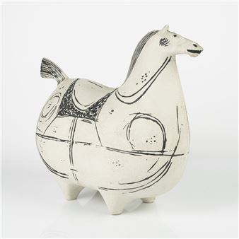 Stig Lindberg, a 'Springare' stoneware figurine, Gustavsbergs studio, Sweden 1952-72. - Stig Lindberg