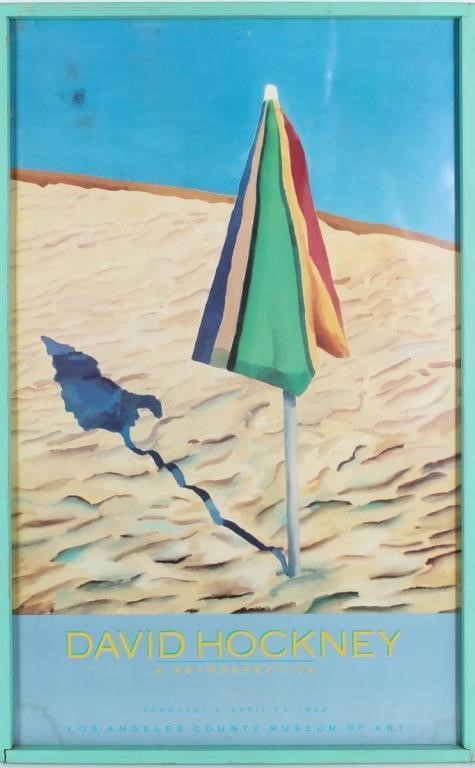 Artwork by David Hockney, LACMA Exhibition Poster, Made of poster