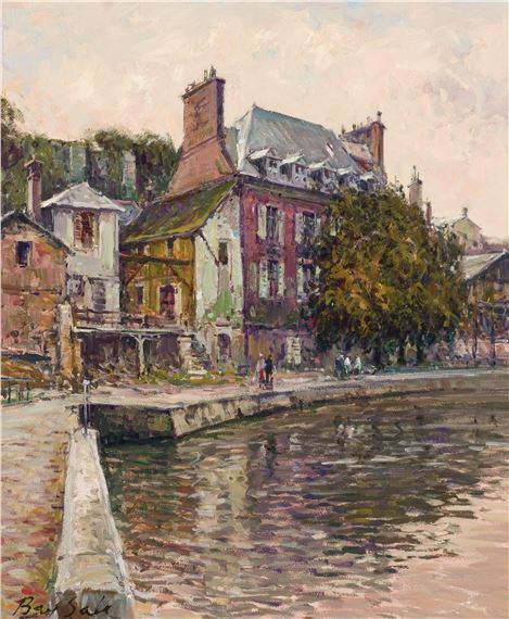 Casas junto al canal by Juan Bayón Salado