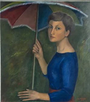 Vrouw met parasol - Simon Buchbinder