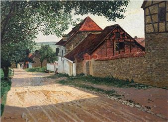 Erwin Braune, Dorfstraße im Weimarer Land - Erwin Braune