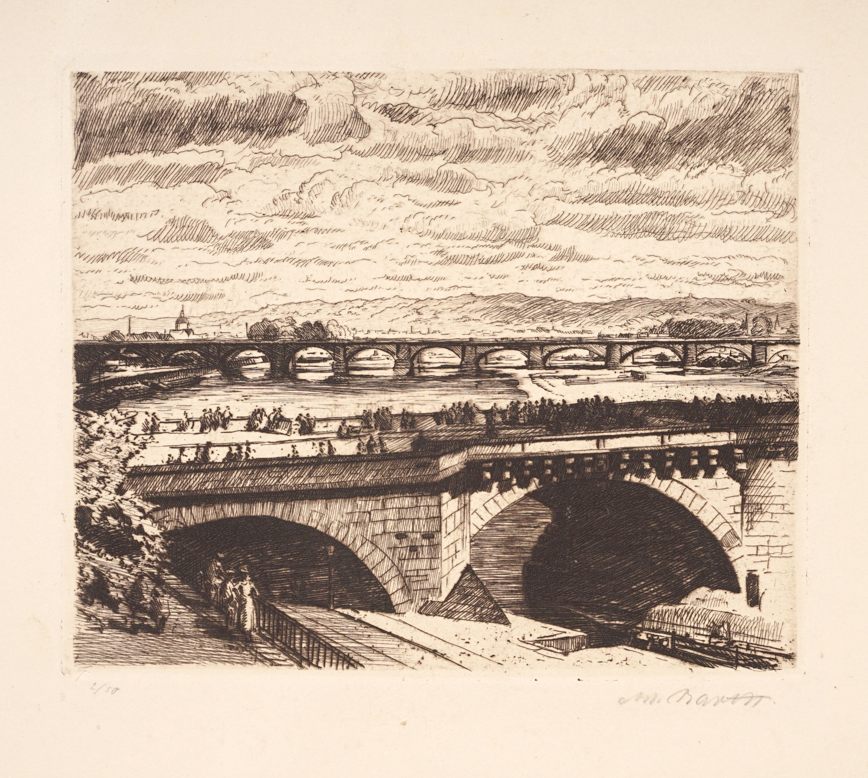 Arthur Julius Barth | Julius Arthur Barth, Dresden – Bahnanlagen an der ...