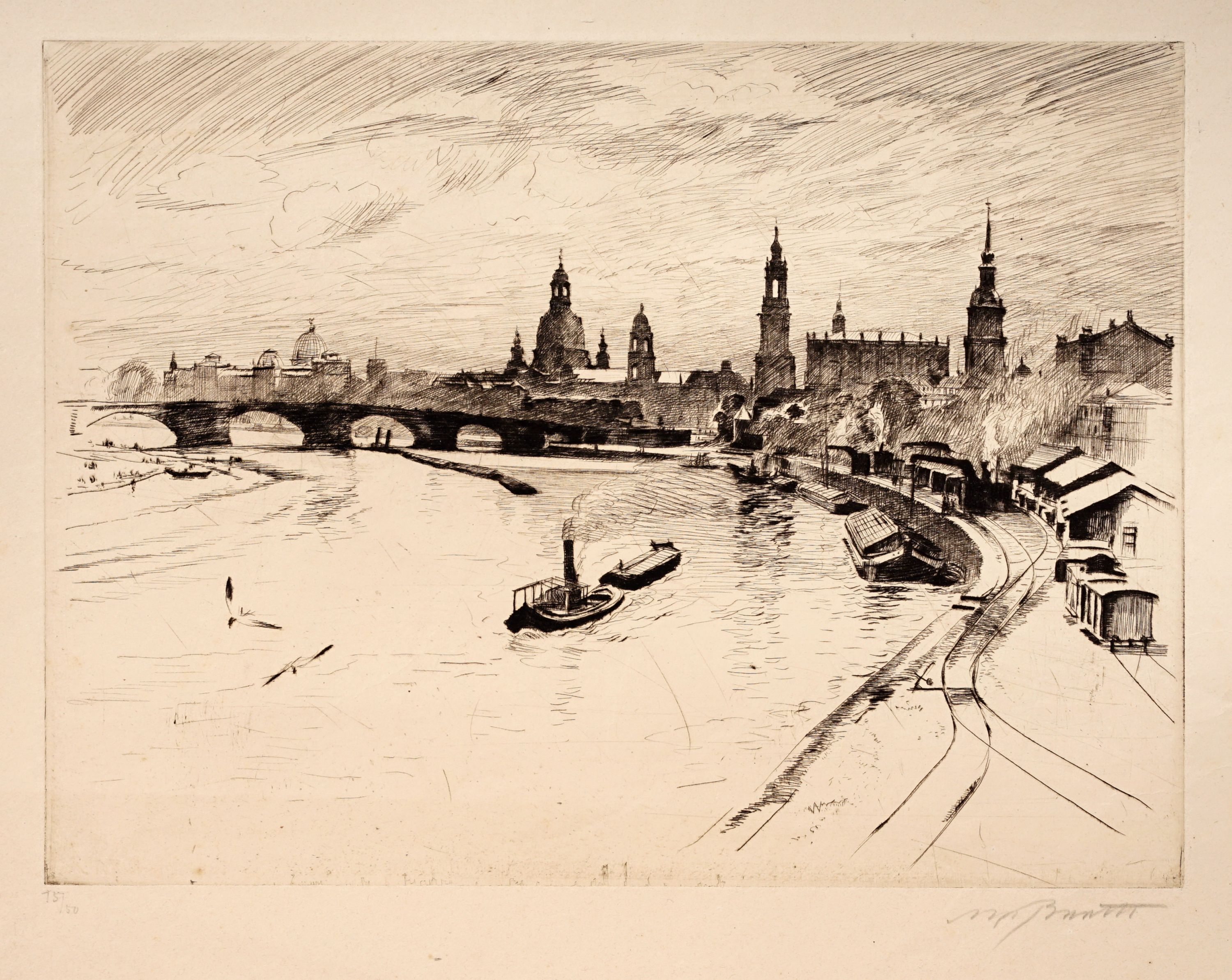 Arthur Julius Barth | Julius Arthur Barth, Dresden – Bahnanlagen an der ...