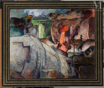 Paysage à l'aciérie - Victor Guillaume