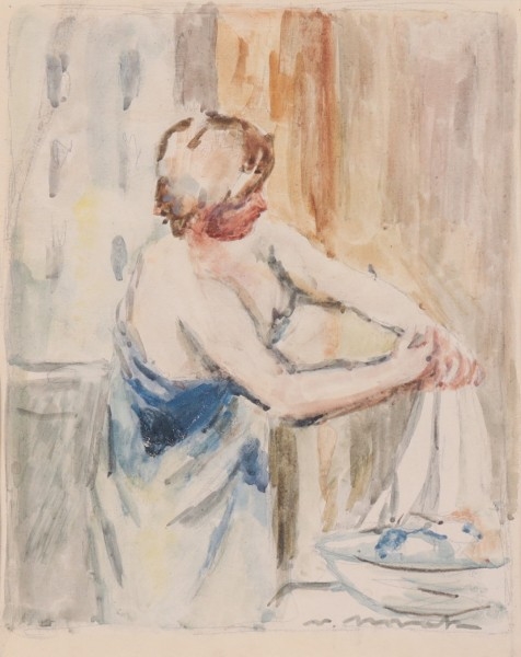 Artwork by Willi Nowak, Dívka, Made of watercolor, paper