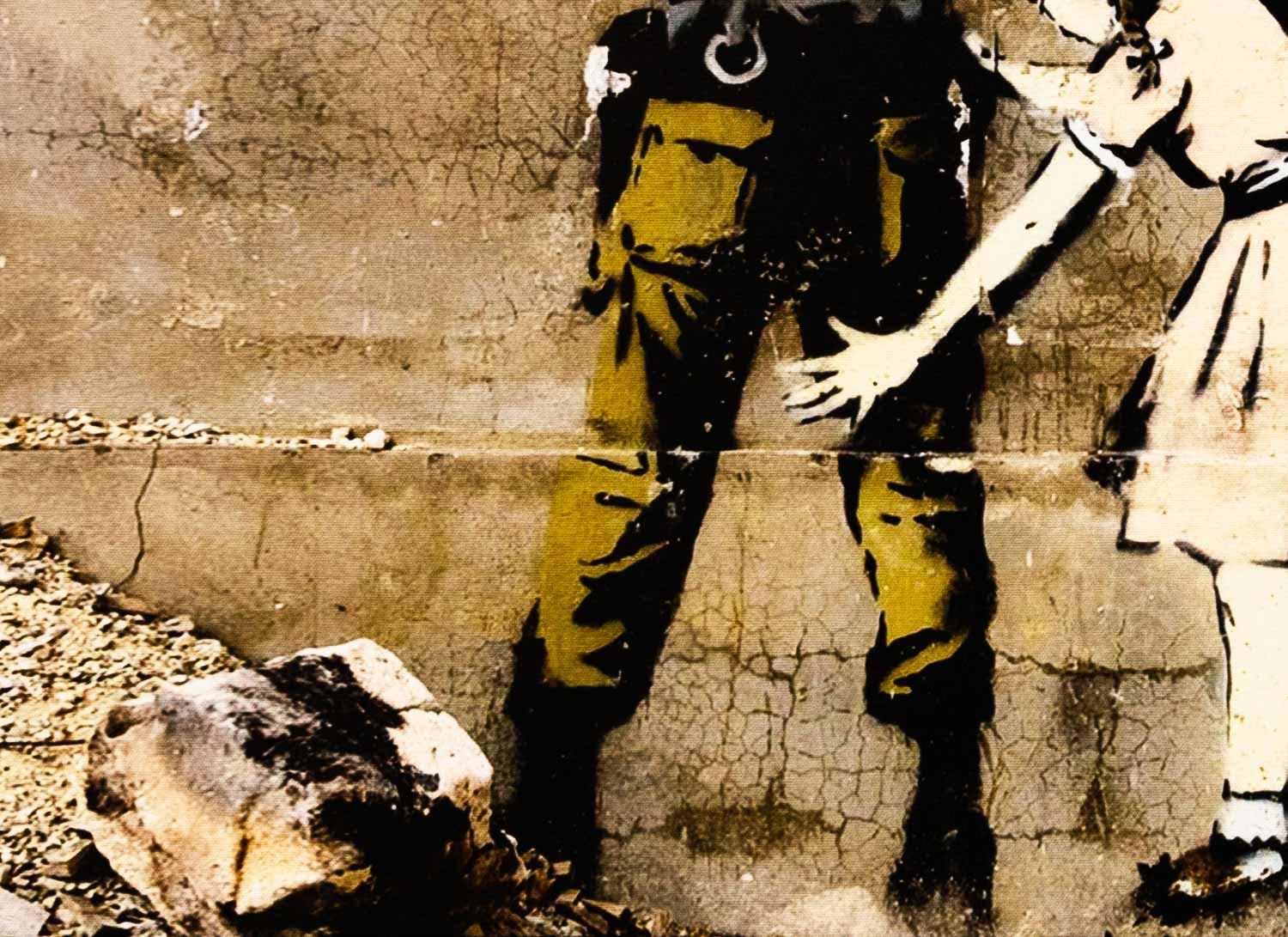 Banksy Wandbild ‚Girl Searching‘ – Kunst-Deko Auf PVC-Schaum, 15 X 10 Cm