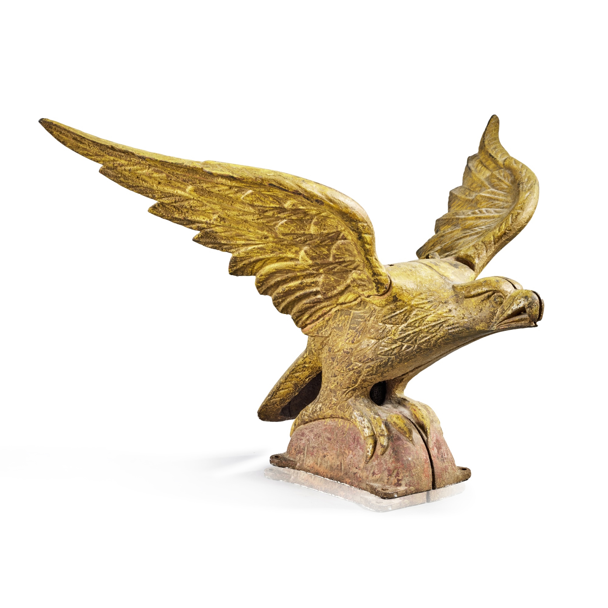 American School, 19th Century American Yellow Painted CastIron