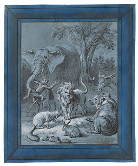 Album containing a frontispiece and 138 illustrations for books I to VI of the Fables of Jean de La Fontaine - Jean-Baptiste Oudry
