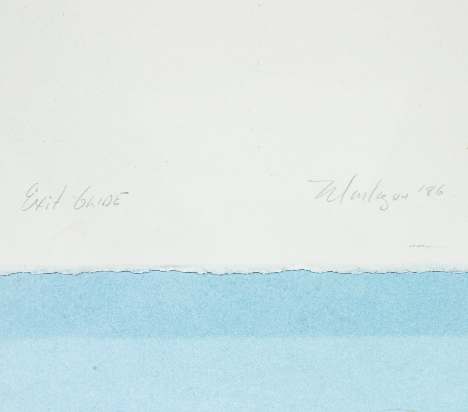 Artwork by Caroline Montague, Exit Glide, Made of lithograph on paper