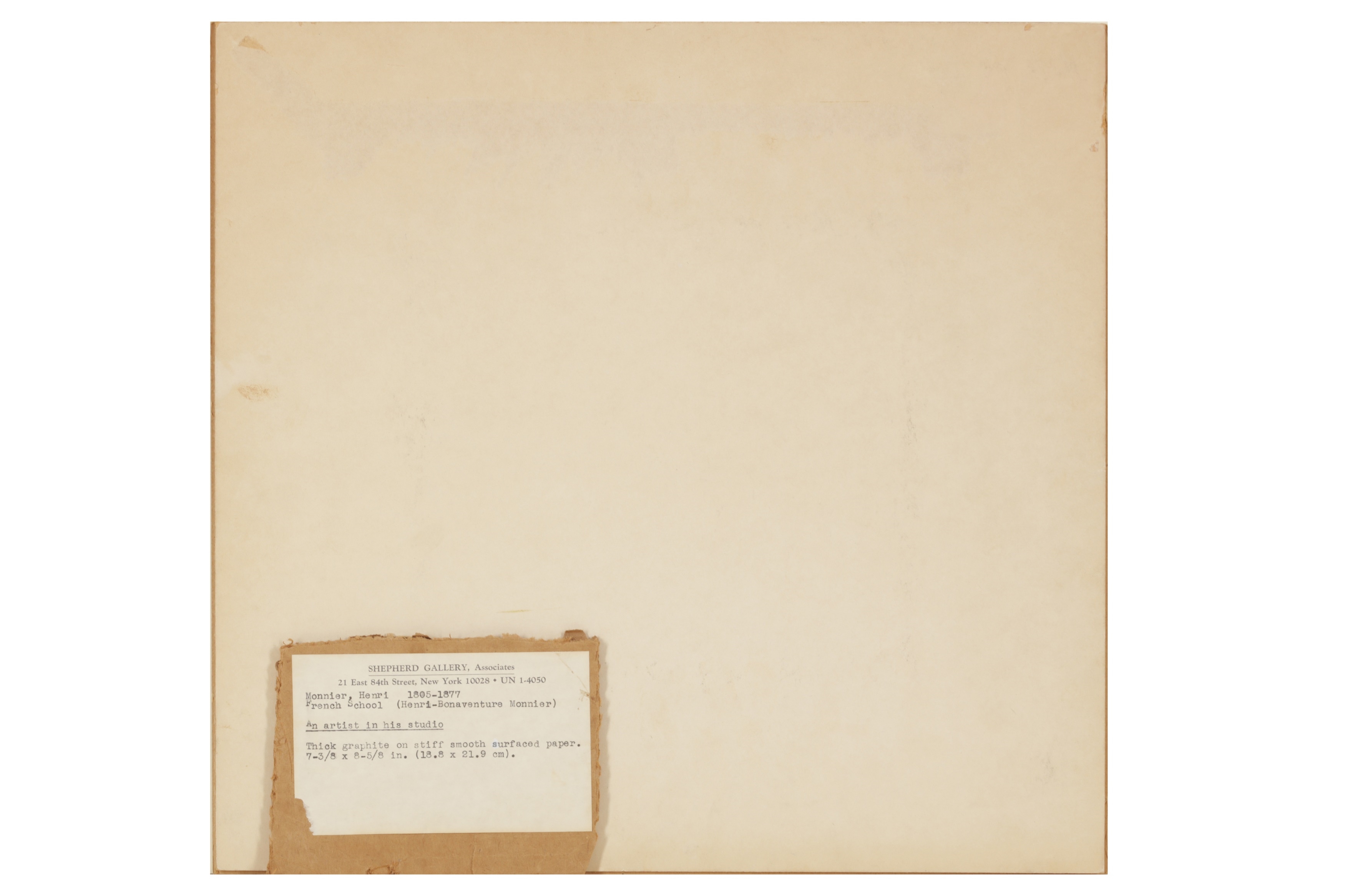 Artwork by Henry Monnier, An artist in his studio, Made of pencil on paper