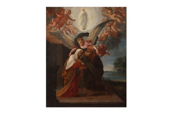 Joachim and St Anne by Bolognese School, 17th Century, 17TH CENTURY