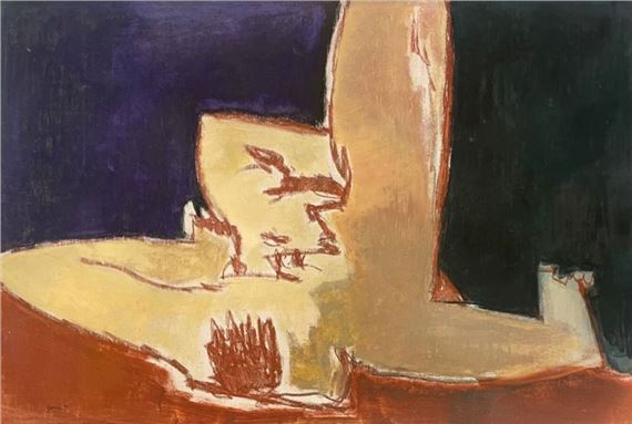 GOUAST René Vertical nude 1970 Oil on panel.... - Lot 322 - Eric Caudron by René Gouast, 1970