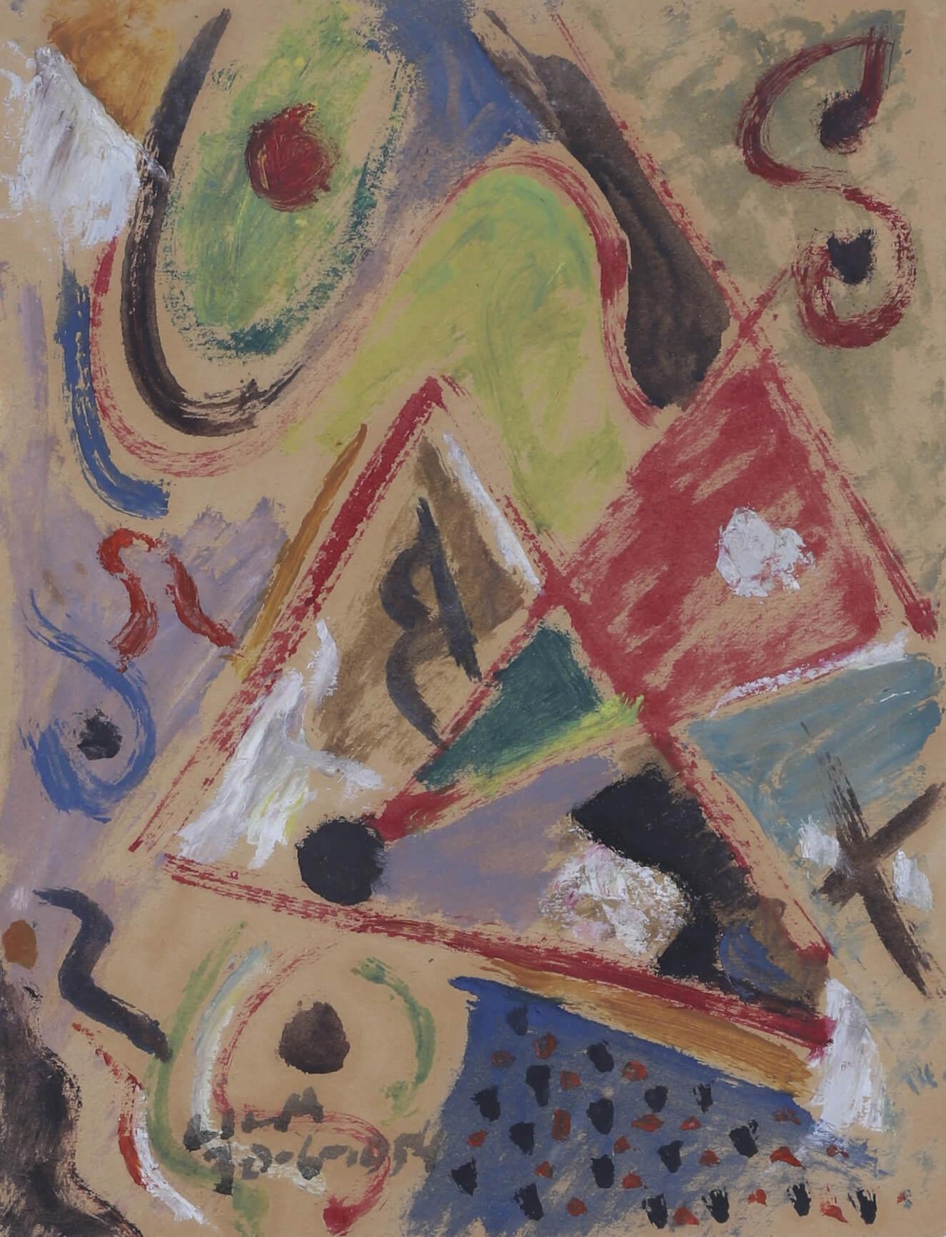 Esteban Lisa | Juego de lineas y colores, 1954 (1954) | MutualArt