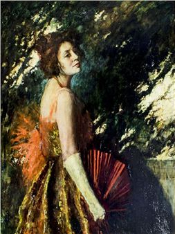 Lady with Fan - Indiana Gyberson