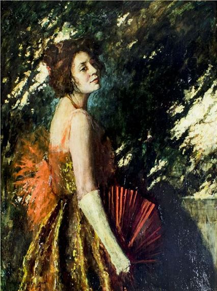 Lady with Fan - Indiana Gyberson