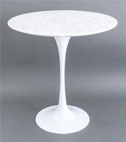 Eero Saarinen Knoll Manner Marble Top Tulip Side Table MutualArt