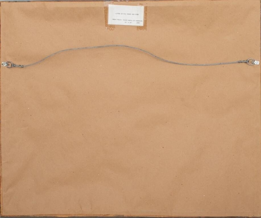 Artwork by Janet Munro, Winter in Fly Creek New York, Made of mixed media on masonite