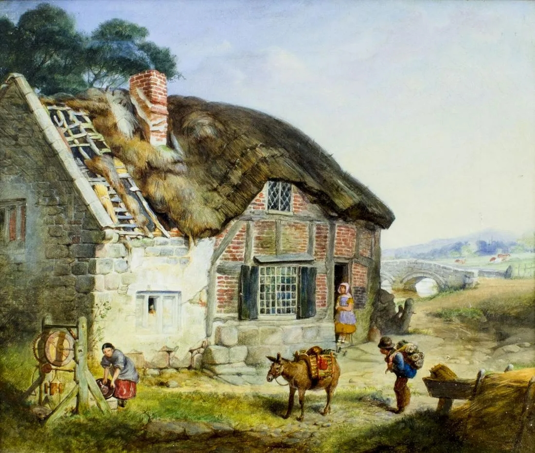 British School, 19th Century | Village Scene | MutualArt
