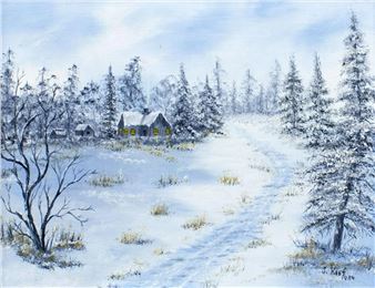 Winter Country Landscape - Jean Keef
