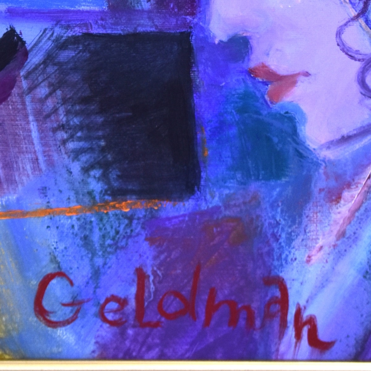 Artwork by Boris Geldman, Still Life Flowers on a Table Top, Made of Acrylic on Canvas