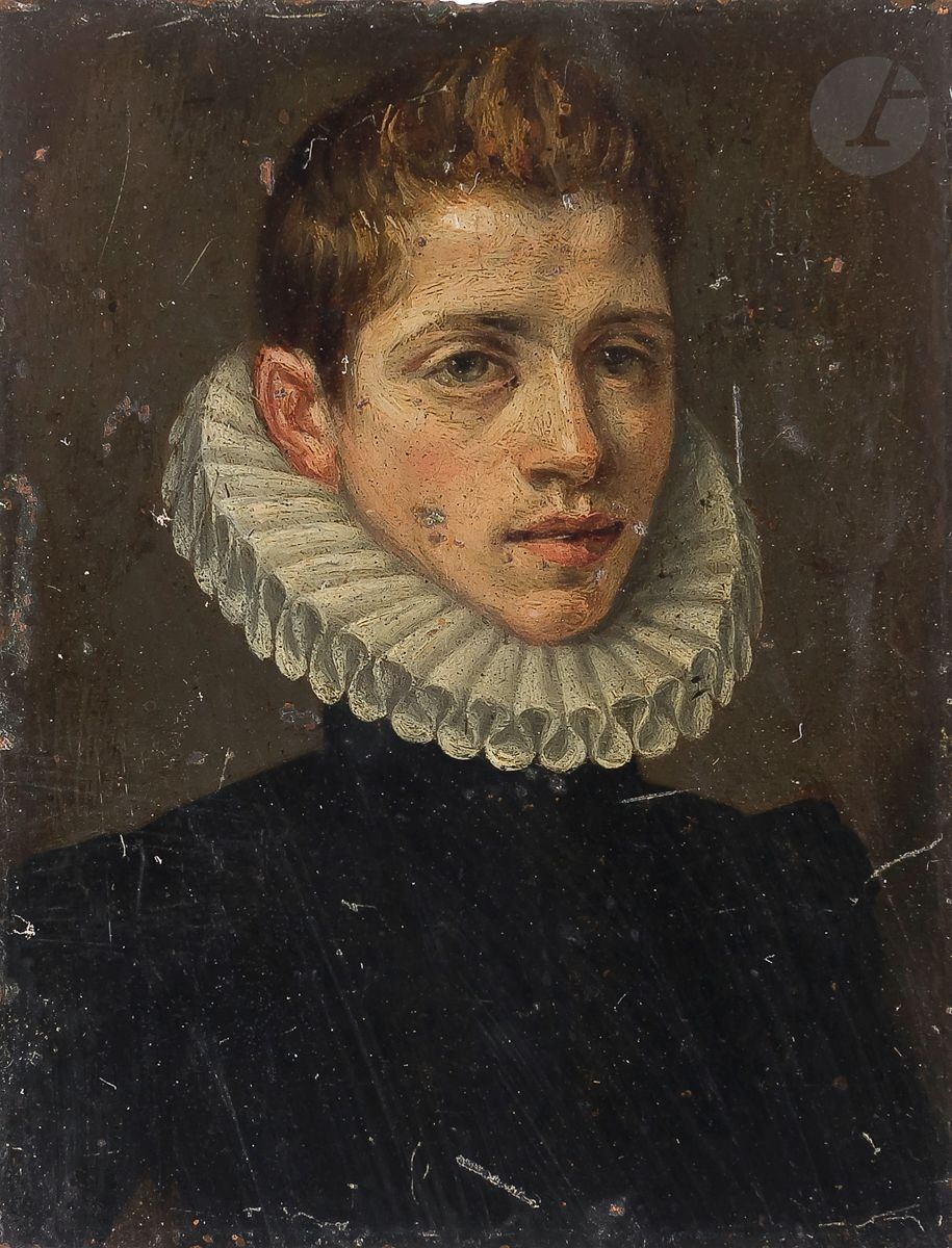 Adriaen Thomas Key | Portrait of a young man with a ruff | MutualArt