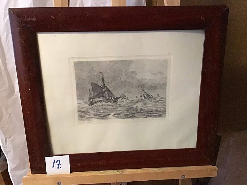 Carl Ludvig Thilson Locher | Three etchings and prints with motifs from ...