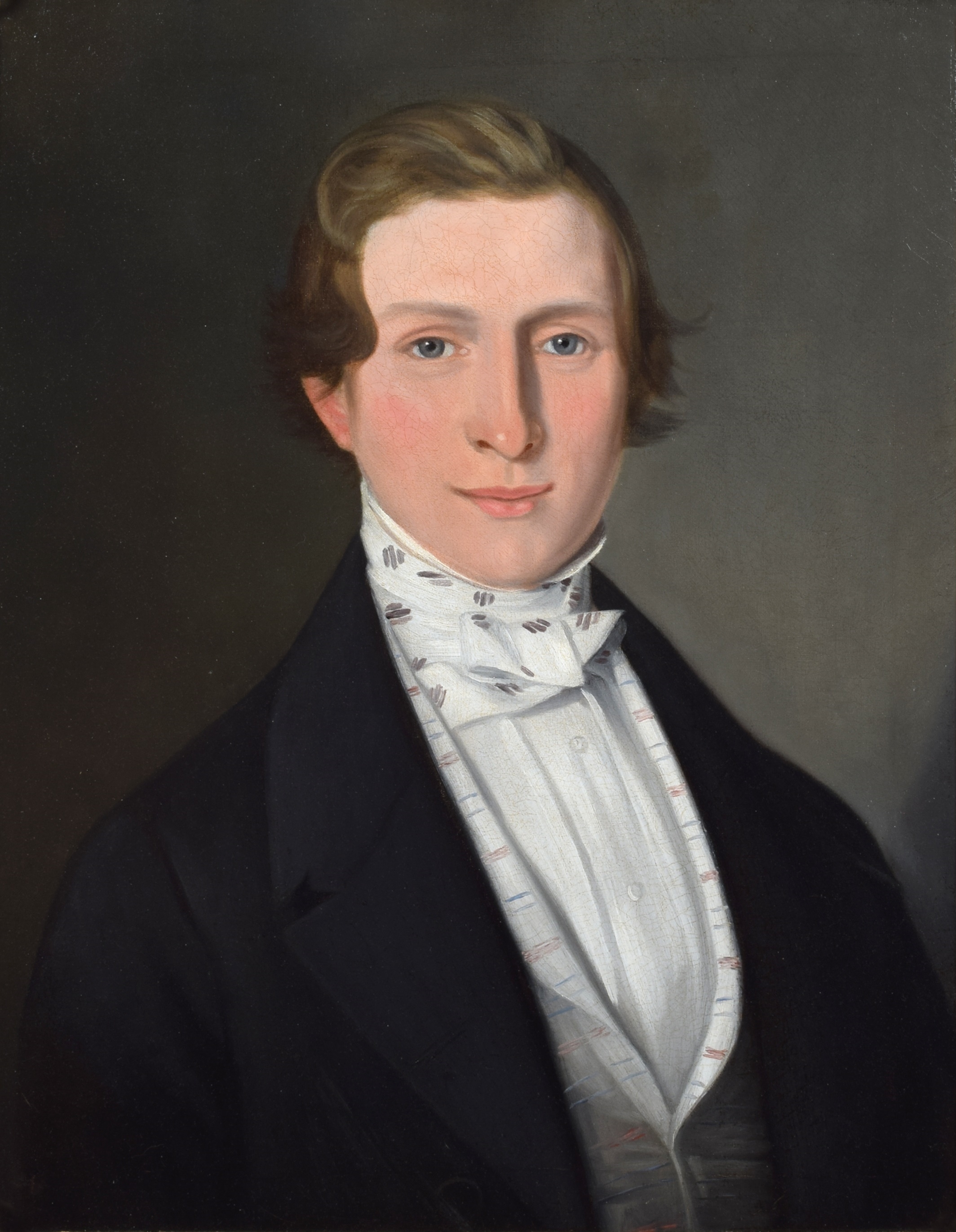 Artwork by J. McIntyre, Male portrait, Made of oil on board