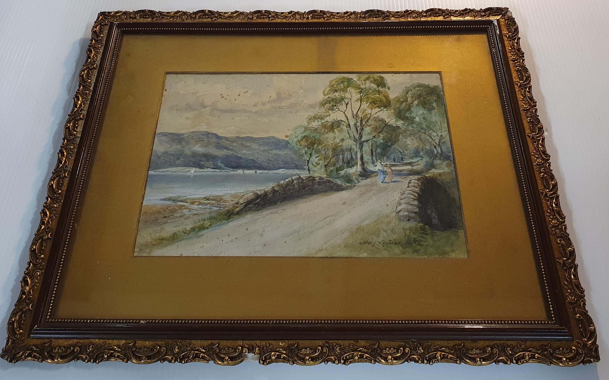 Artwork by Chris Meadows, An early 20th Century Watercolour of a Woman, Made of Watercolour