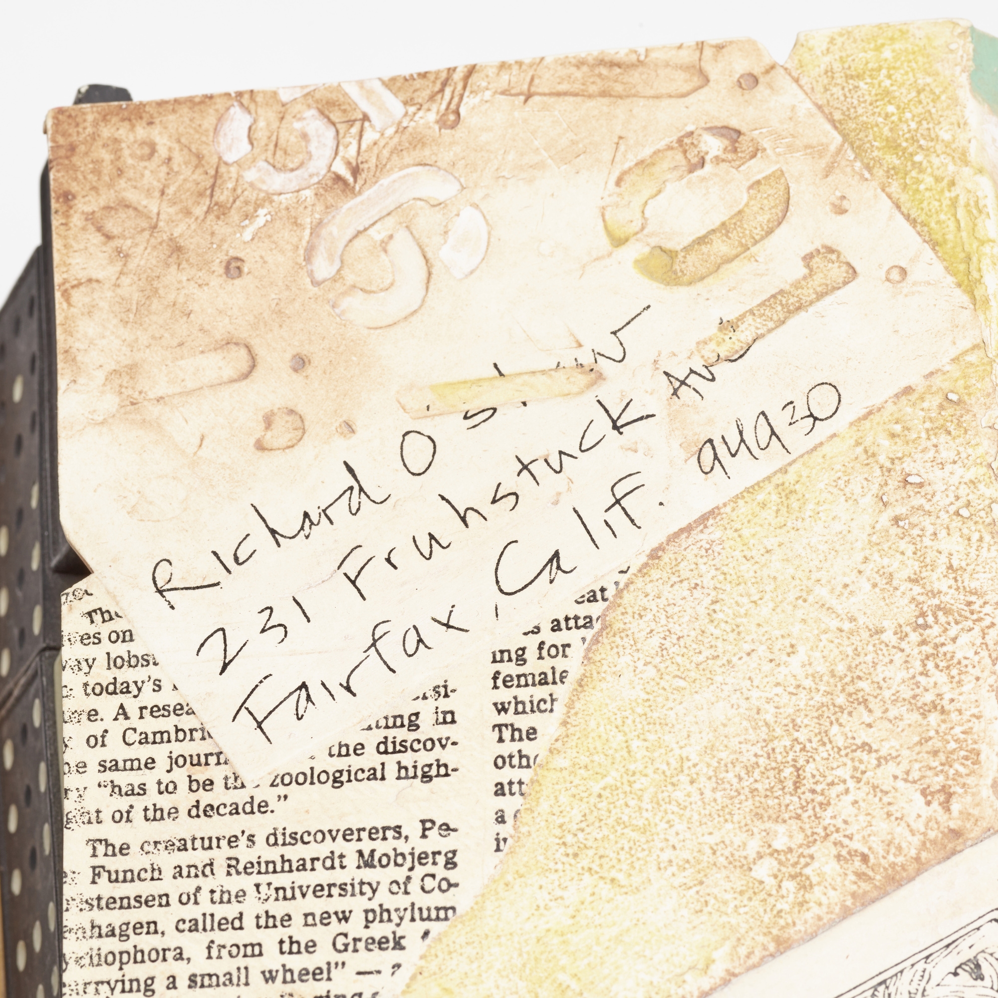 Artwork by Richard Blake Shaw, Domino House, Made of glazed porcelain with